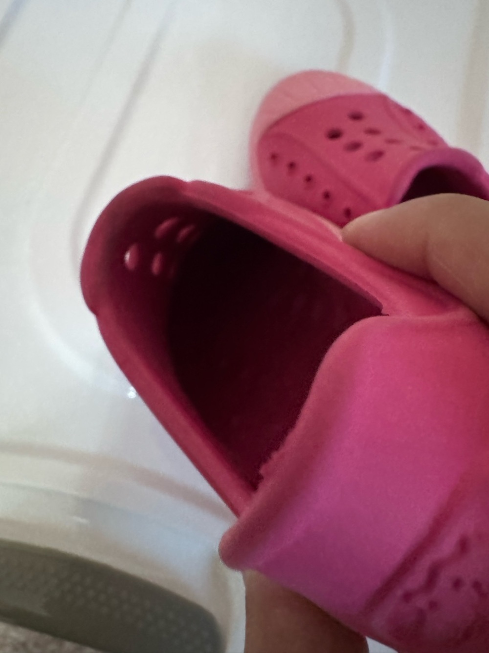 CROCS Bump It Clog Kids Lightweight Two Tone Pink Slip-On C6 /toddler baby - Picture 7 of 8